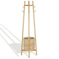 thumbnail image 6 of SAFAVIEH Couture Abellina Glam Cylinder Oak Coat & Hat Stand with Basket, Natural, 6 of 12
