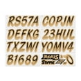 thumbnail image 3 of STIFFIE Whipline Black / Tan 3" Alpha-Numeric Identification Custom Kit Registration Numbers & Letters Marine Stickers Decals for Boats & Personal Watercraft PWC, 3 of 9