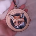 thumbnail image 2 of Wooden Slice Animals Hanging Ornament Lightweight Christmas Tree Pendant for Home Living Room Garden Decoration New(Fox Left), 2 of 9