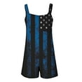 thumbnail image 5 of Edvintorg 4Th Of July Women's Casual Tie Knot Overall Shorts Loose Fit Bib Pants Summer Shortalls With Pockets Womens Clothing Fashion Print Casual Sleeveless Suspender Short Jumpsuit On Clearance, 5 of 5