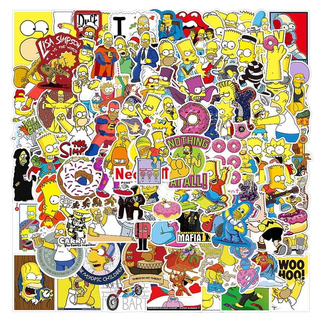 100pcs 90s Cartoon Stickers,cute Stickers Pack Mixed Cartoon Stickers,waterproof Vinyl Stickers For Water Bottle Laptop Luggage Skateboard Notebook Ph