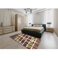 thumbnail image 5 of Ahgly Company Machine Washable Indoor Round Transitional Fall Leaf Brown Green Area Rugs, 7' Round, 5 of 7