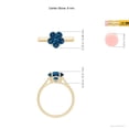 thumbnail image 3 of ANGARA Natural Five-Petal Flower 1.9 ct London Blue Topaz Ring in 14K Yellow Gold for Women (Size-8mm) | November Birthstone, Anniversary, Jewelry Gift for Women | Natural London Blue Topaz Ring, 3 of 8