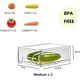 thumbnail image 5 of Paquete de 2 cajones transparentes extraíbles y apilables para frigorífico, organizadores de cajones para despensa, contenedores de plástico para alimentos para cocina, baño, oficina, armario (tamaño, 5 of 6