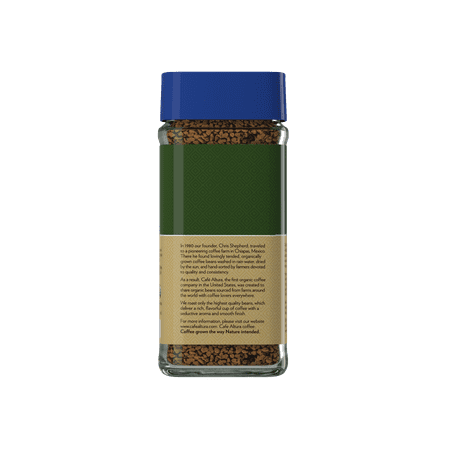Cafe Altura Decaf Medium Roast Freeze Dried Instant Coffee, Organic, Non-GMO, 3.53 oz Jar