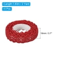 thumbnail image 2 of Uxcell 0.7" Wide 2 Yards Self-Adhesive Lace Tape Ribbon Stickers Masking Cotton Decorative for Craft, Red 4 Pack, 2 of 6