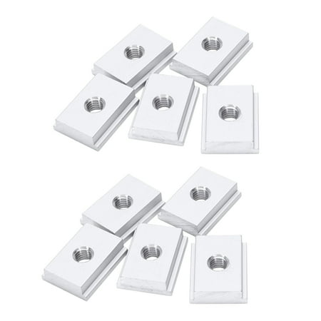 

10Pcs M8 T- Sliding Nut Aluminum T Slot Nut For Woodworking Tool Jigs Screw Slot Fastener