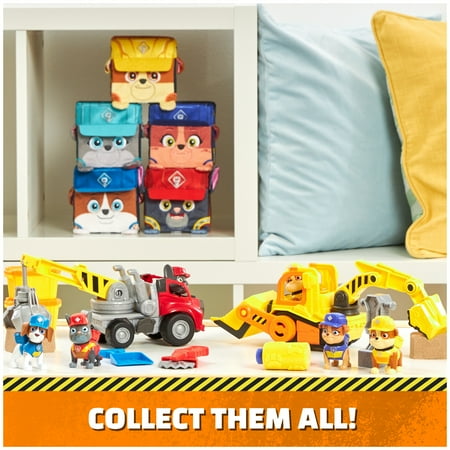 Rubble & Crew, Mix, 4-Inch Cube-Shaped Plush Toy for Kids Ages 3+