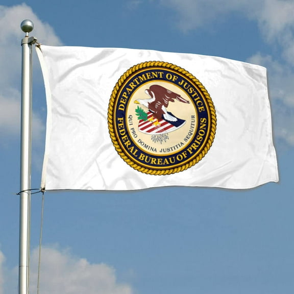 mokarier Federal Bureau Of Prisons Flag Banner Outdoor Indoor Decoration Flag 3x5Feet Double Stitched Polyester with Brass Grommets