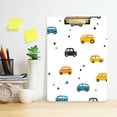 thumbnail image 2 of FORMRS Acrylic Clipboard with Low Profile Clip Standard A4 Letter Size, 12.5" x 9", Cute Cars Pattern, 2 of 8