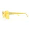 thumbnail image 3 of Mod Thin Plastic Squared Horned Sunglasses Yellow, 3 of 4