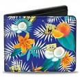 thumbnail image 1 of SpongeBob SquarePants Tropical Orange and Coconut Collage Bi-Fold Wallet, 1 of 2