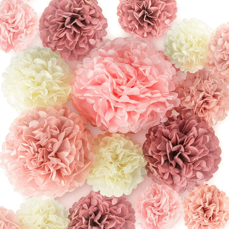 5PCS Handmade 6''(15CM) Tissue Paper Pom Poms Paper Flower Ball