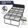 thumbnail image 4 of ZAFLY Folding Bed, 75" x 31" Rollaway Bed with 5”Thickness Mattress, Steel Frame with 4 Movable and Lockable Wheels, 4 of 9