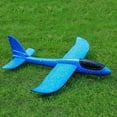 thumbnail image 6 of 4 Pack Airplane Toys, 19" Large Throwing Foam Plane, 2 Flight Mode Foam Gliders, Birthday Gifts for Kids 3 4 5 6 7 8 9 10 11 12 Year Old Boys Kids Girls, Outdoor Yard Family Game Toys (Blue Plane), 6 of 7