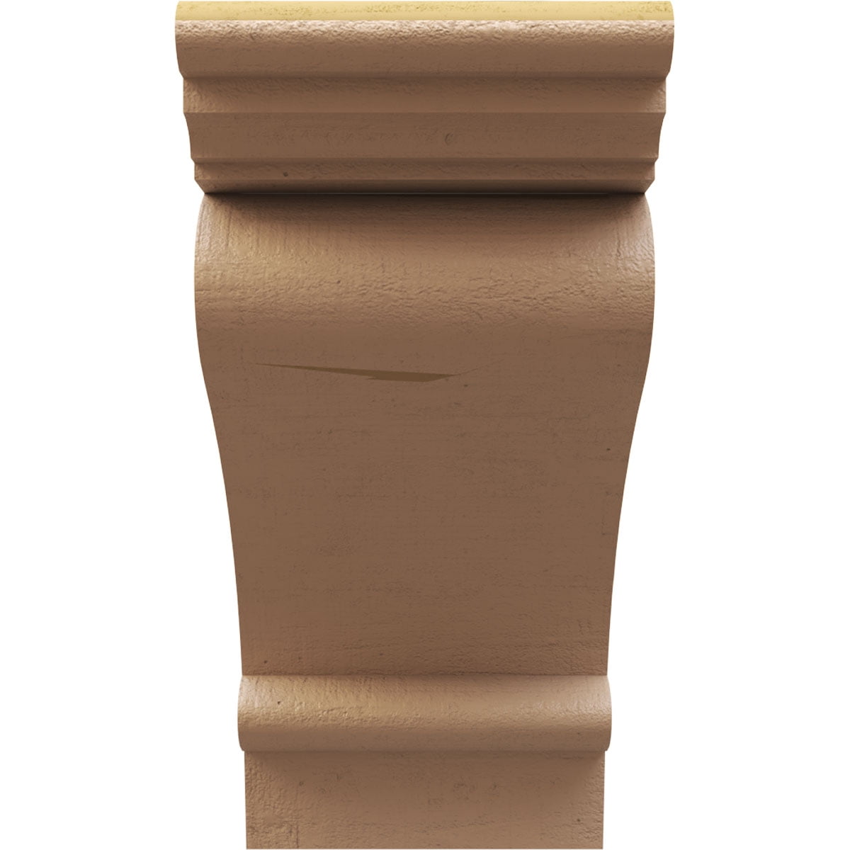 12"W x 24"D x 24"H Classic Mayflower Rough Cedar Woodgrain TimberThane Corbel, Primed Tan