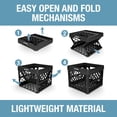 thumbnail image 5 of CleverMade Collapsible Milk Crate 25L Stackable, Brick Red 1 Pack, 5 of 7