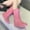 #033-Pink, variant on Rain Boots for Women - Waterproof Slip-Resistant Mid-Calf Work Shoes with Fashion Casual Style for Outdoor Activities