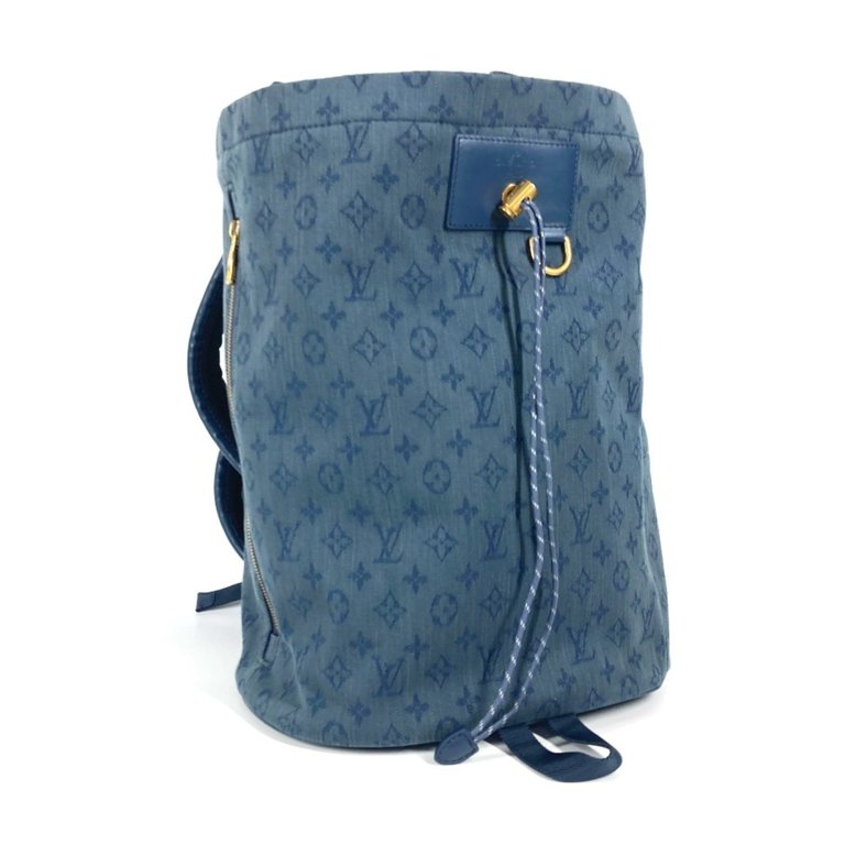 Louis Vuitton Backpack Ado PM Monogram Denim Canvas Blue Louis Vuitton Blue Monogram Denim Sac a Dos GM Backpack  main image 2