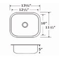 thumbnail image 2 of Whitehaus Rectangular Undermount Entertainment/Prep Sink with a Hammered Texture Surface, 2 of 2