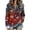 Dark Blue, variant on EANJE Christmas Waffle Henley Neck Streetwear Top for Women,Drop Shoulder Long Sleeve Loose Fit Print Pullover Blouse Blue 2XL