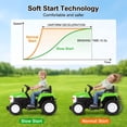thumbnail image 4 of Farmdex 24V Ride on Tractor with Detachable Trailer, Ride on Toys for Kids w/ Remote Control, Electric Cars for Kids, LED Lights, Bluetooth, Music, MP3, Green, 4 of 8