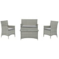 thumbnail image 2 of Bridge 4 Piece Outdoor Patio Patio Conversation Set Light Gray Gray, 2 of 7