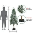 thumbnail image 2 of Northlight Medium Flocked Alpine Artificial Christmas Tree - 6' - Unlit, 2 of 6