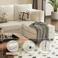 thumbnail image 4 of FIONA’S MAGIC Modular Sectional Couch, 7 Seats L Shaped Couch with Storage, Modern Chenille Sofa Set with USB Charging Ports, Comfy Couches with Chaise for Living Room, Office, Beige, 4 of 8