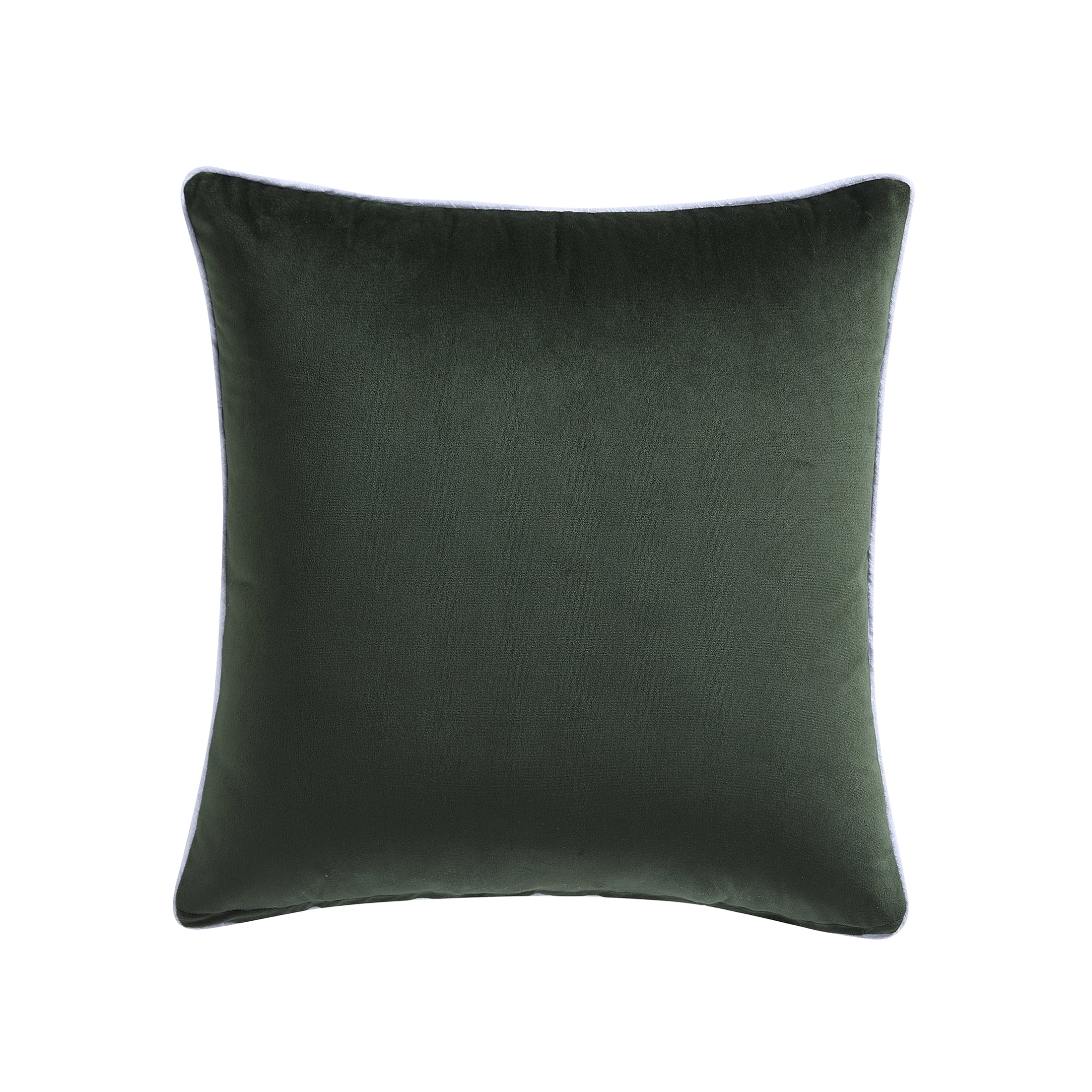 My Texas House Margaret 20" x 20" Green Velvet Embellished Tree Decorative Pillow