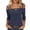 Navy Tops, variant on YGJTJYD Women's Off Shoulder Cutout Strappy Top 3/4 Sleeve Cold Shoulder Casual Summer Vacation Blouse