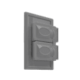 ENERLITES Horizontal Duplex Outdoor Outlet Cover, Weatherproof Wall Plate, Standard Size 1Gang