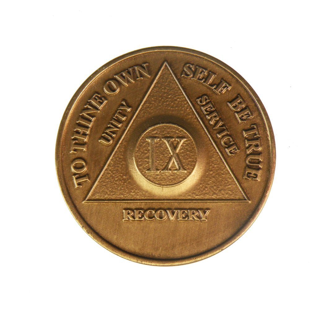 9 Year AA Medallion Bronze Sobriety Chip - Walmart.com - Walmart.com