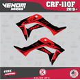 thumbnail image 2 of Kalair GFX Graphics Kit for Honda CRF110F (2019-2024) Venom Series, 2 of 5