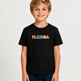 thumbnail image 2 of Boys Graphic T Shirt Florida Tropical Word Art Short Sleeve Kids Tees Summer Vacation Style 100% Cotton Soft Child Tops 4-13Y, 2 of 5