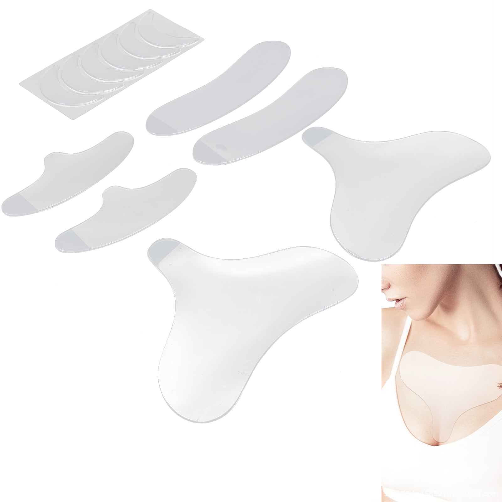 ESTINK Silicone Wrinkle Patch,Wrinkle Patch,Lifting Silicone Wrinkle Patches Transparent Neck Chest Eyes Anti Wrinkle Patches
