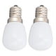 thumbnail image 2 of Bombilla LED de luz blanca K, 2 piezas, 2 W, base LED E12, minibombilla LED de repuesto para refrigerador, estética elegante, 2 of 12
