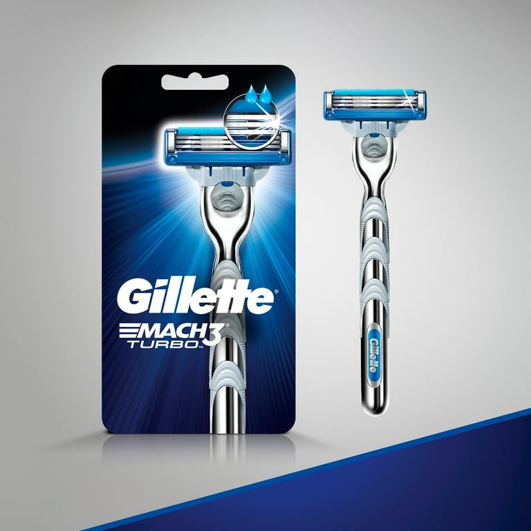 Gillette Mach3 Turbo Razor Shave Gel and 4 Blade Refills Gift