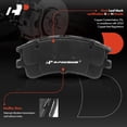 thumbnail image 6 of A-Premium 11.10 inch (282mm) Front Vented Disc Brake Rotors + Ceramic Pads Kit Compatible with Select Mazda Model - 6 2003 2004 2005, 6-PC Set, 6 of 8