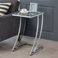 thumbnail image 1 of Bowery Hill Glass Top End Table in Chrome, 1 of 4