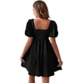 thumbnail image 2 of YI YI Dresses for Women, Women's Square Neck Puff Sleeve Dress Elegant Midi Dress, 2 of 7