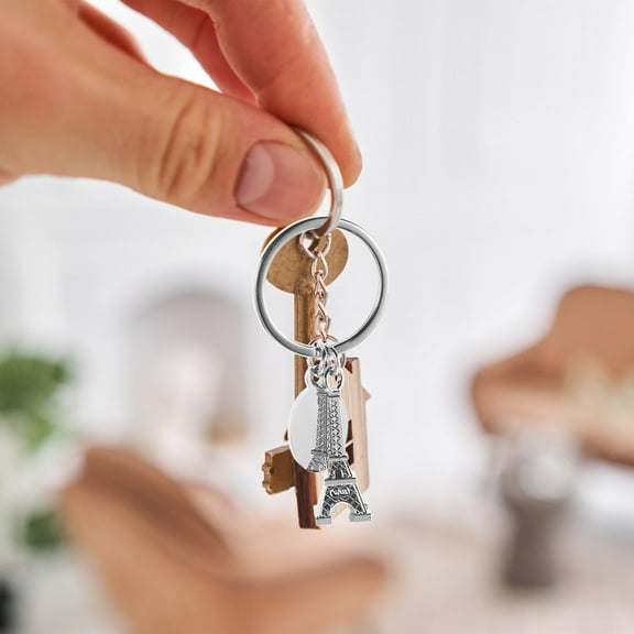 SEWCHICS Eiffel Tower Keychain Metal Charm for Travel and Sports Fans Stylish Accessory