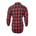thumbnail image 6 of FANNYC Flannel Plaid Shirt for Men Regular Fit Long Sleeve Casual Button Down Shirts ,Red/Black, 6 of 7