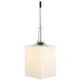 thumbnail image 3 of Woodbridge Lighting Chelsea 1-Light Glass & Steel Mini Pendant in Chrome, 3 of 4