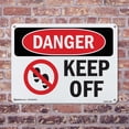 thumbnail image 5 of Keep Off OSHA Danger Aluminum Sign 10 Inch x 7 Inch - 5 Pack, 5 of 8