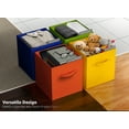 thumbnail image 6 of Sorbus Fabric Storage Bins 13" Foldable Cubes With Handles For Pantry, Cubbies, Toy And Closet Shelving Organization - 6Pk, 6 of 7