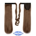 thumbnail image 2 of Drawstring Ponytail Hair Extension 20" 22" Curly Wavy Straight Hairpiece One Piece Ponytail Extension Long Pony Tails for Women(Natural Black/Dark Brown), 2 of 8