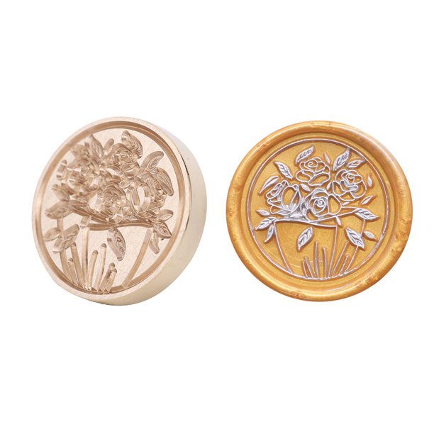 Estampilla Rose Garden Retro Seal Wax Stamp Head Fire Paint para invitaciones (MGY13)