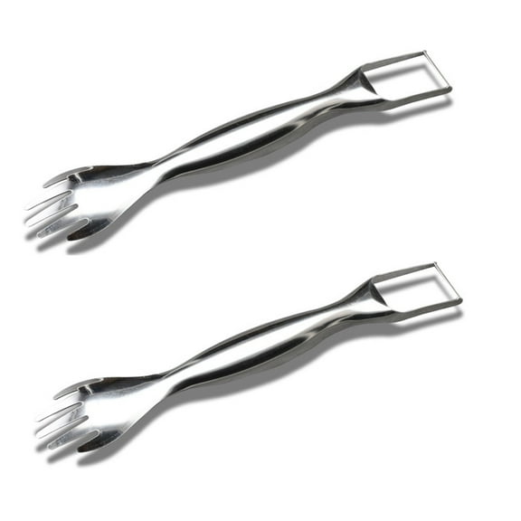 2 In 1 Stainless Fruit Cutter Upgeade Portable Head Stainless Watermelon Cutter Summer Watermelon Cutting Artifact Fruit Forks Slicer For Parties Camping