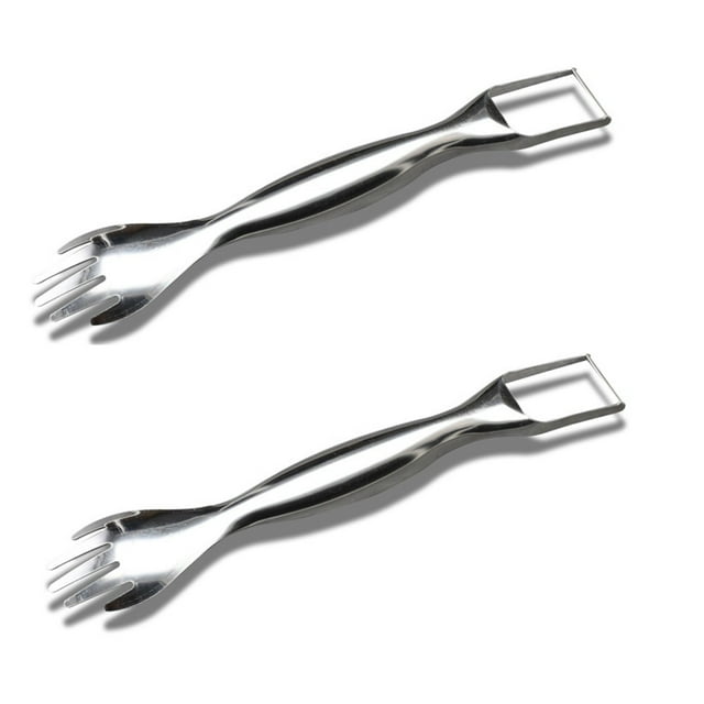 2 In 1 Stainless Fruit Cutter Upgeade Portable Head Stainless Watermelon Cutter Summer Watermelon Cutting Artifact Fruit Forks Slicer For Parties Camping